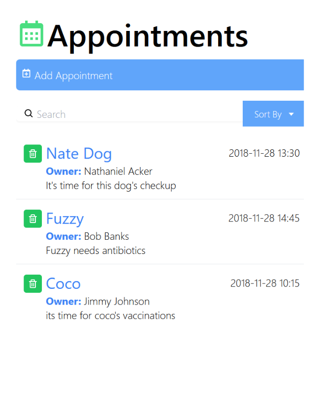 Veterinary Appointment App